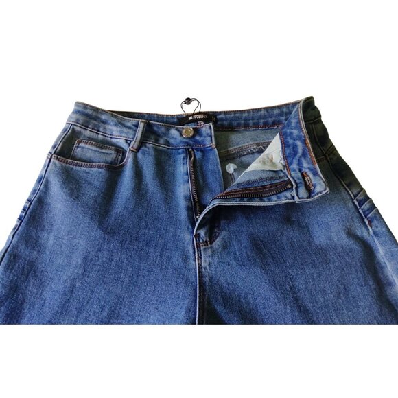 Missguided Women's Size 4R Light Blue Comfort Stretch Sculpt Split Hem Jeans NWT - Picture 9 of 12